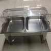 Transparent lid rectangular semi-flip lid dining stove ZQ823 Specification image